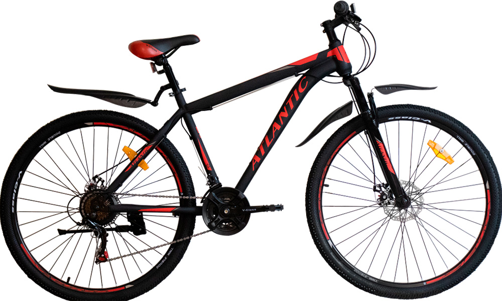 Велосипед Atlantic Rekon NS 26" 2021, размер XS, черно-красный